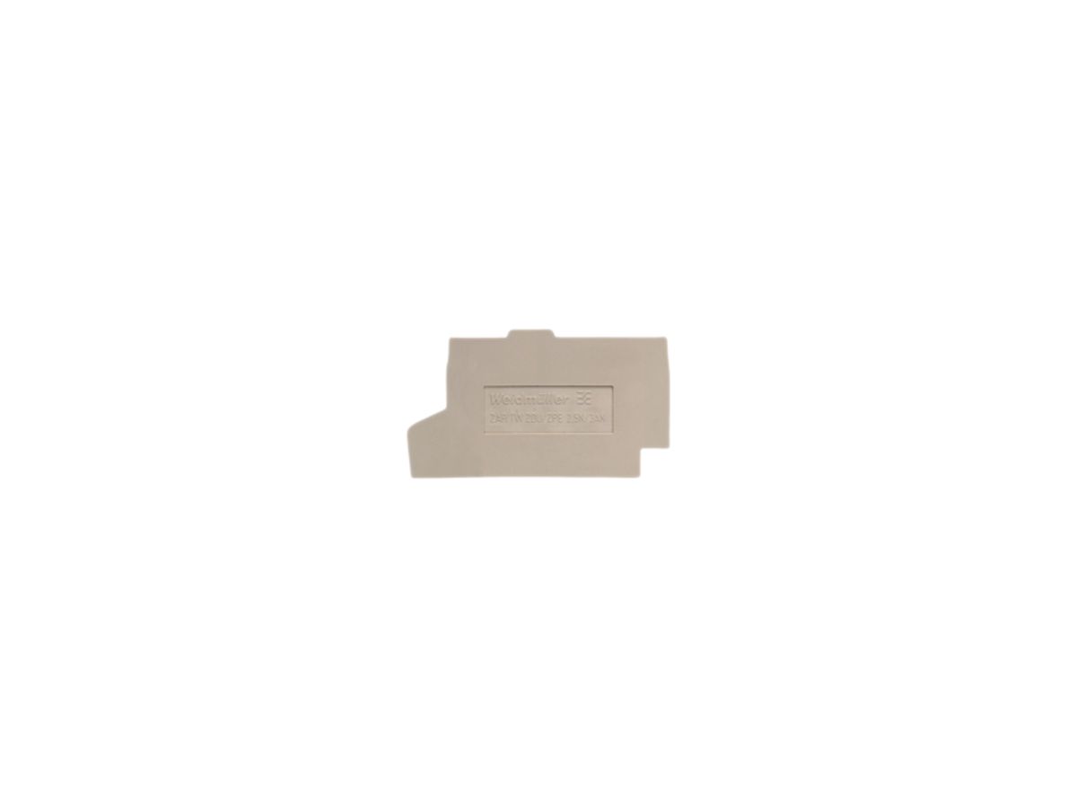 Abschluss-/Zwischenplatte Weidmüller ZAP/TW ZDU/ZPE 2.5N 48.55×54.75mm beige