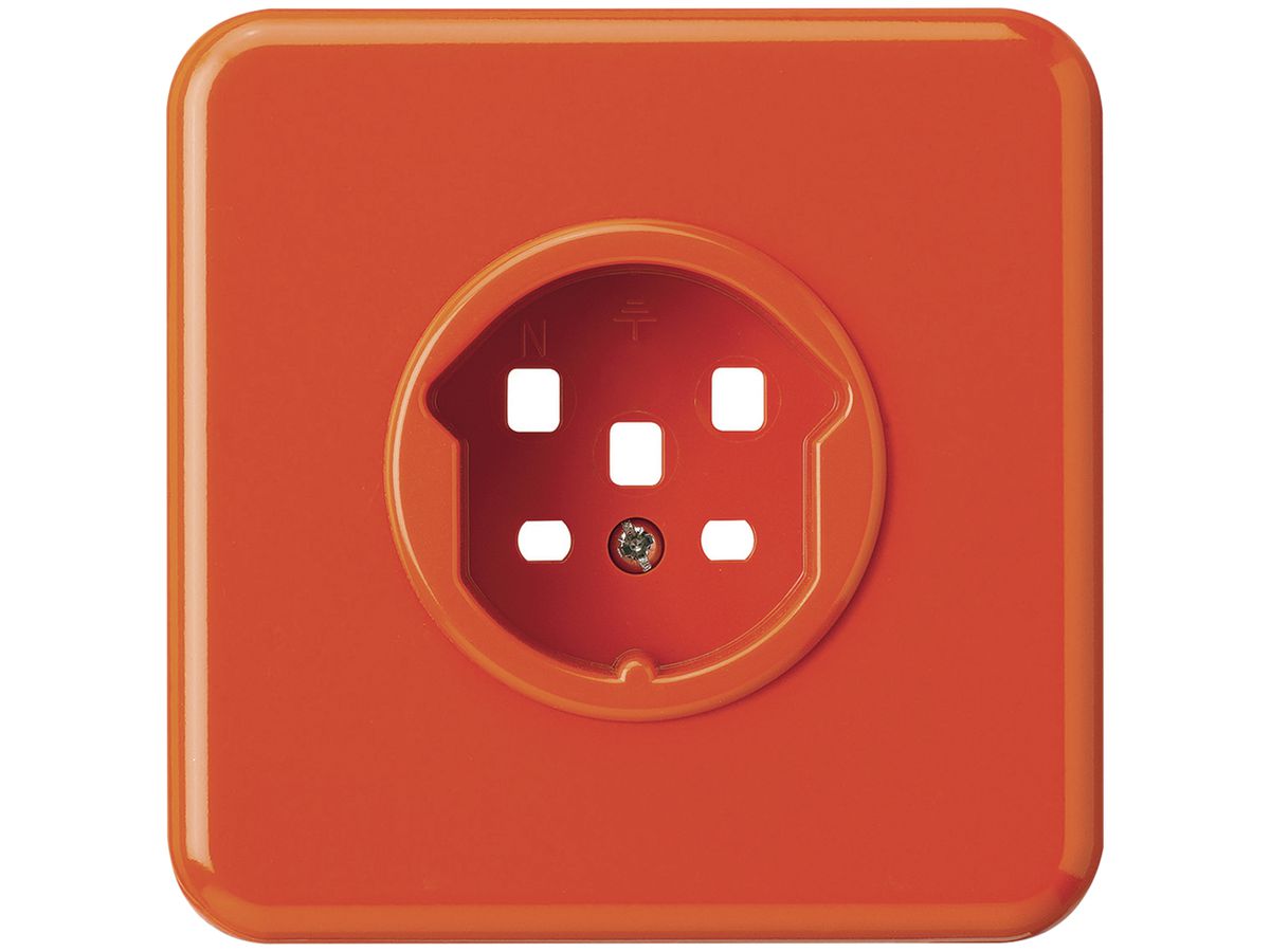 UP-Frontset HA basico für Steckdose Typ 25 mit Steckklemmen orange