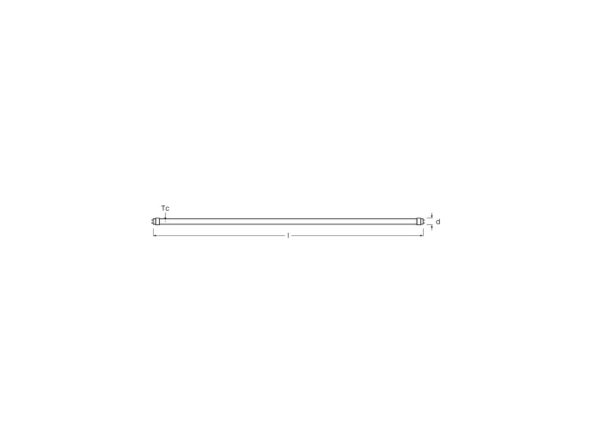 LED-Röhre LEDVANCE EM PC G13 23W 2600lm 4000K 1777mm T8 mattiert