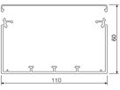 Installationskanal tehalit LFH 110×60×2000mm hellgrau