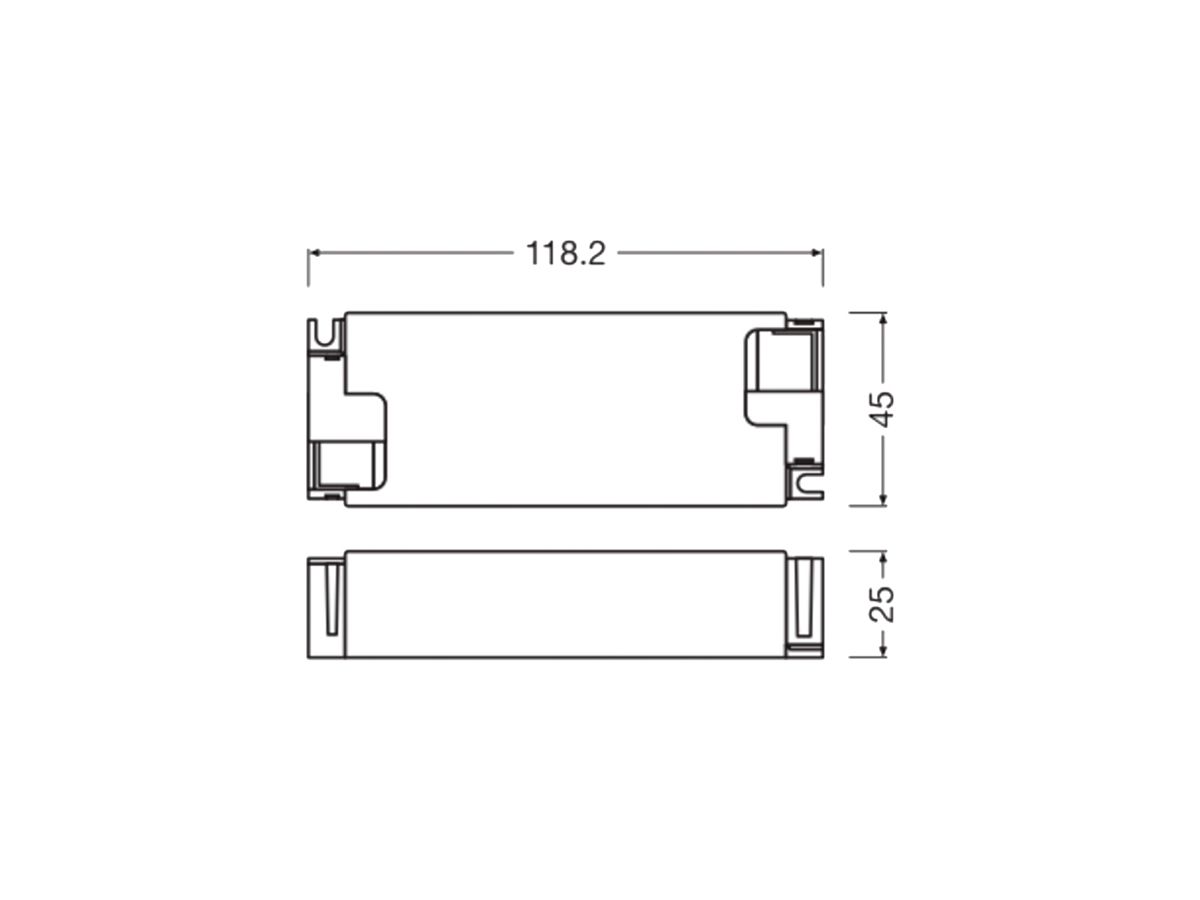 LED-Betriebsgerät LEDVANCE DR ZIGBEE 45W 60V 600…1200mA DIM 118.2×45×25mm