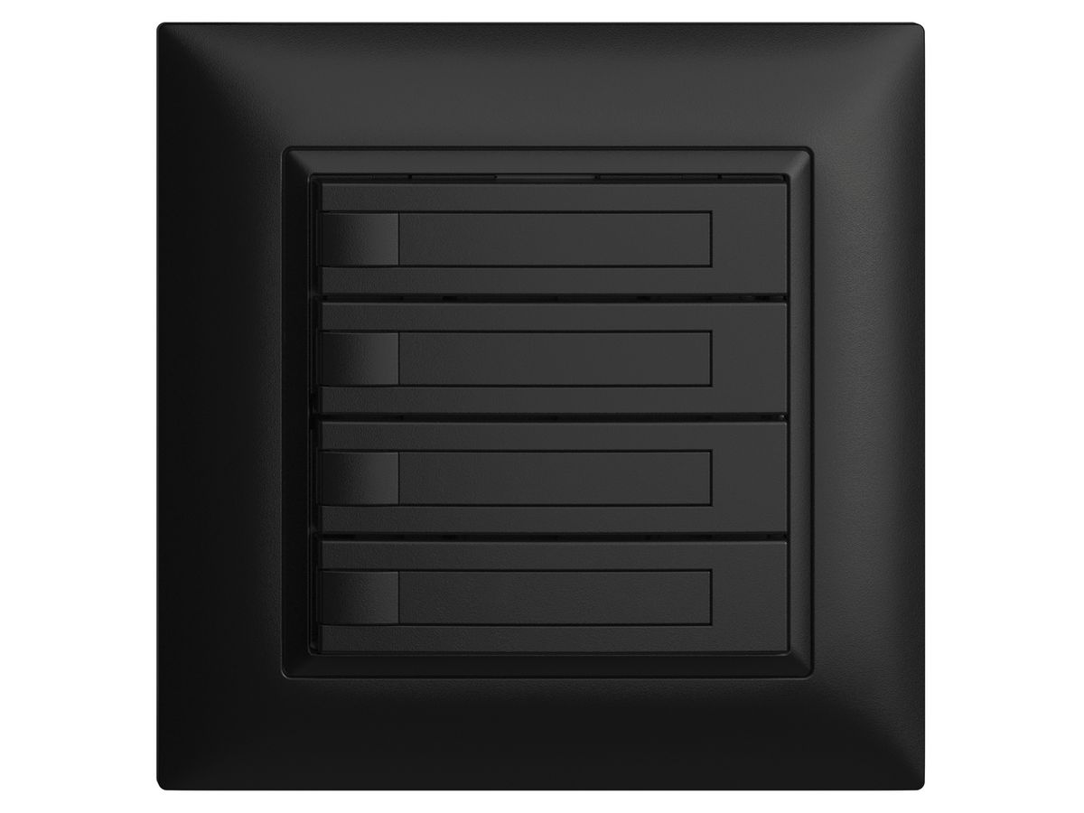 UP-KNX-Taster RGB EDUE FMI, 250mW, o.LED, m.Papier, 4×Taste, 1×Tastenb., sz