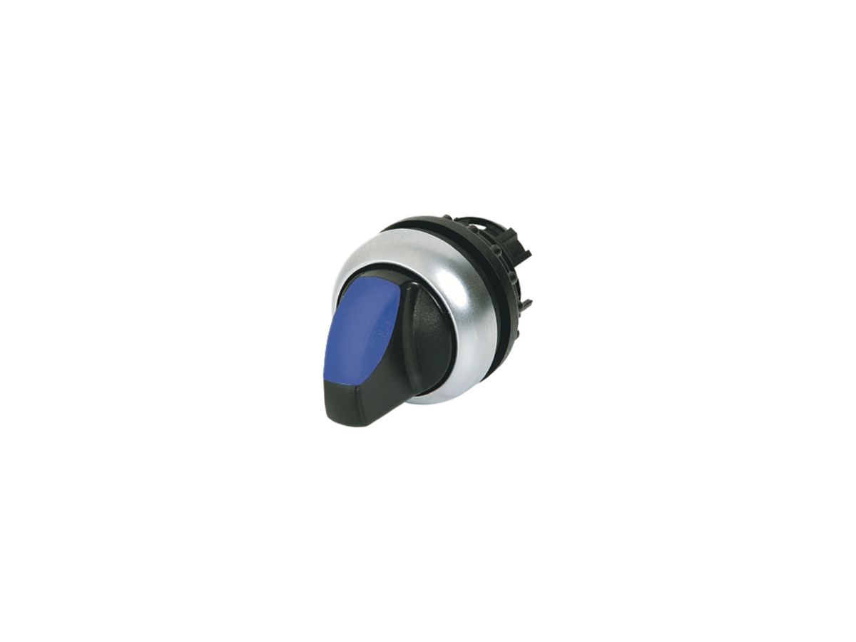 Leucht-Knebelgriff ETN RMQ 2 Stel.rastend schwarz/blau, Ring verchromt