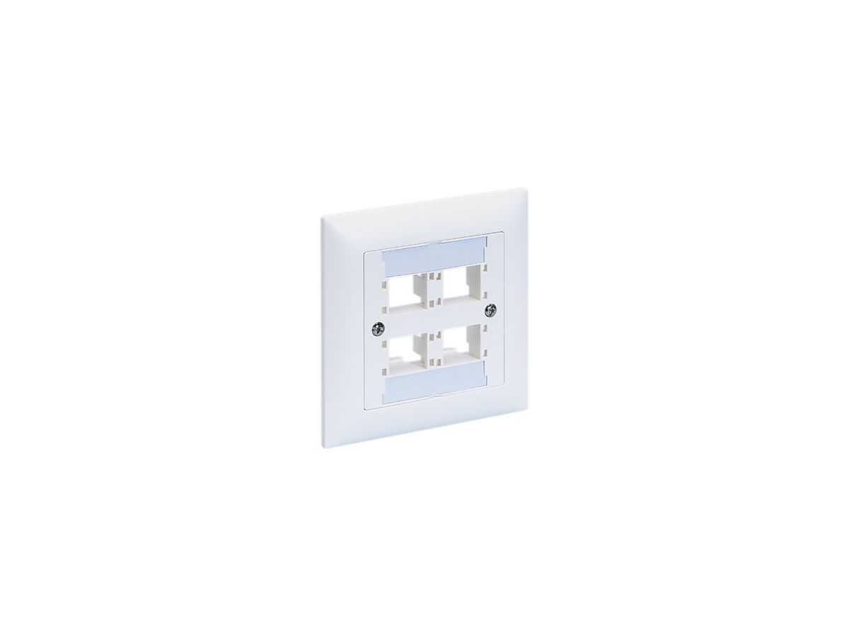 UP-Montageset EDIZIOdue 4RJ45 weiss