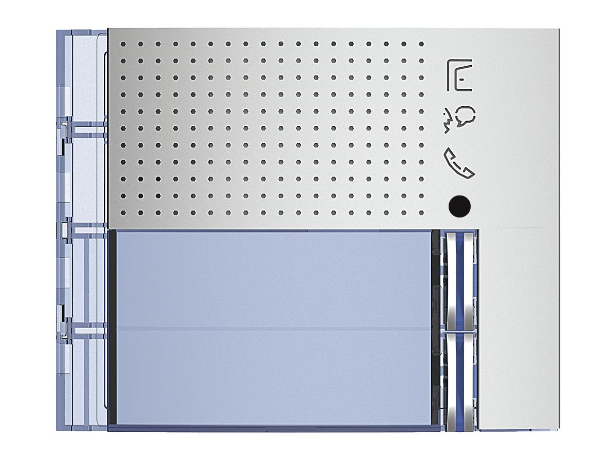 Frontblende für Tür-Lautsprecher-Modul Sfera mit 2 Ruftasten aluminium