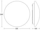 LED-Decken-/Wandleuchte Steinel RS PRO P2 EM flat HF Ø322 16W 1730lm 830 IP54 3h