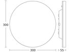 LED-Decken-/Wandleuchte RS PRO R10 basic HF BT 9W 1130lm 830 Ø300×55mm IP40