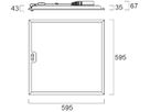 LED-Panelleuchte Sylvania START 33W 3100…4600lm 3000…4000K IP40 1195×295 weiss
