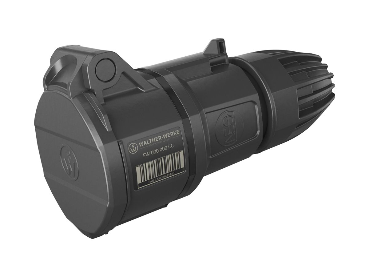 Kupplung CEE NEO 5P 16A 500V 7h schwarz IP54 schraublose Klemme