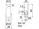 Schnellverleger BET 2056 H-Fuss Metall 12…16mm 2×Kabel Stahl tfZn