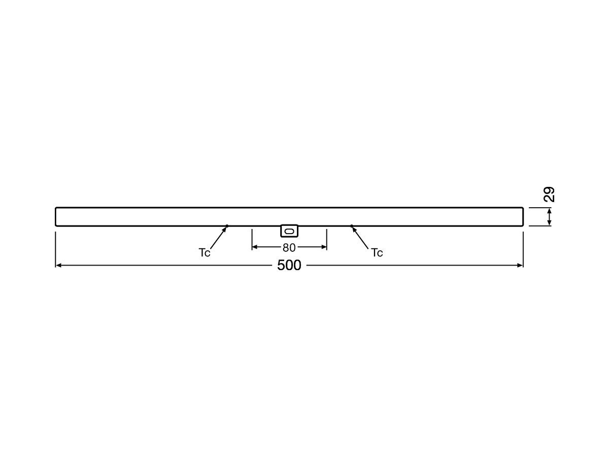 LED-Linienlampe LEDinestra 40 DIM S14d 4.9W 827 470lm 500mm opal