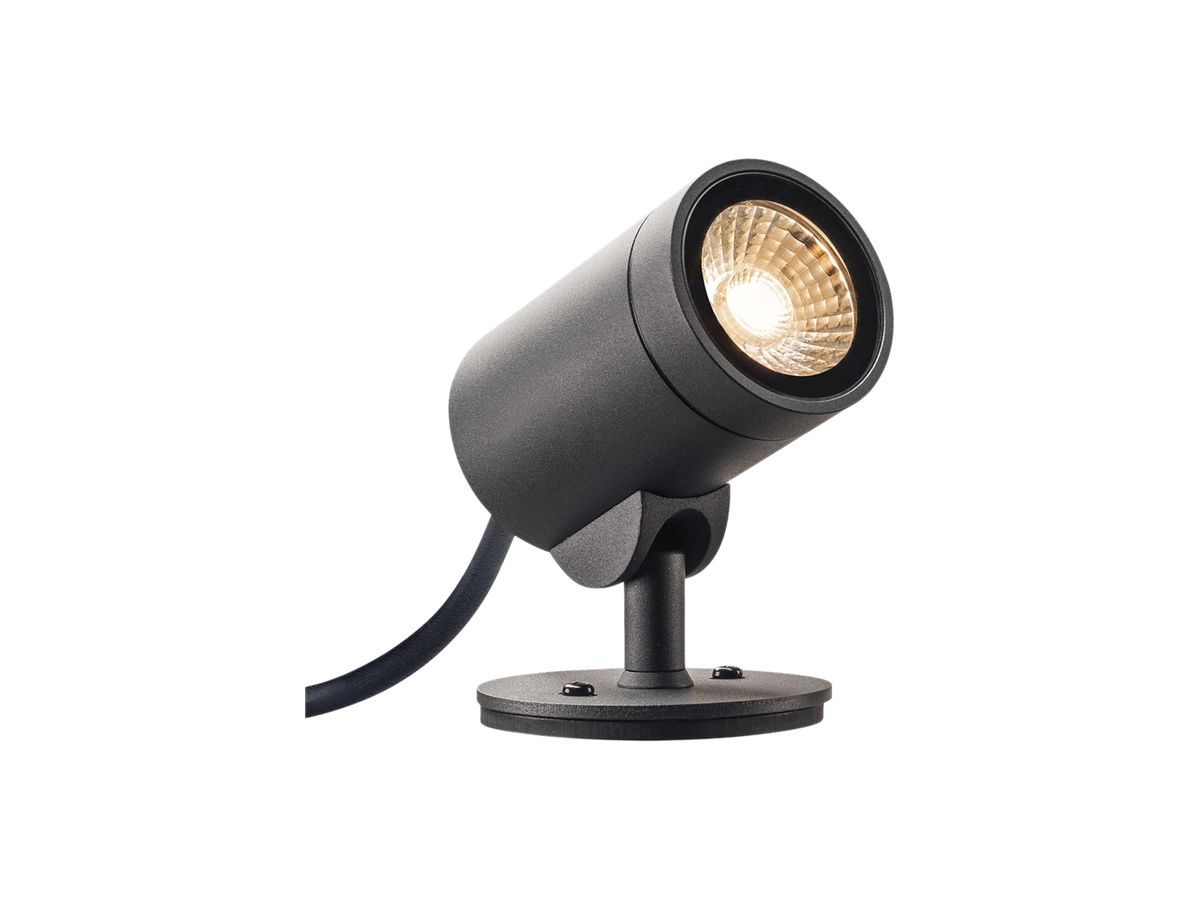 LED-Strahler SLV HELIA SPOT, 8W 230V 3000K 480lm 35° IP55 anthrazit