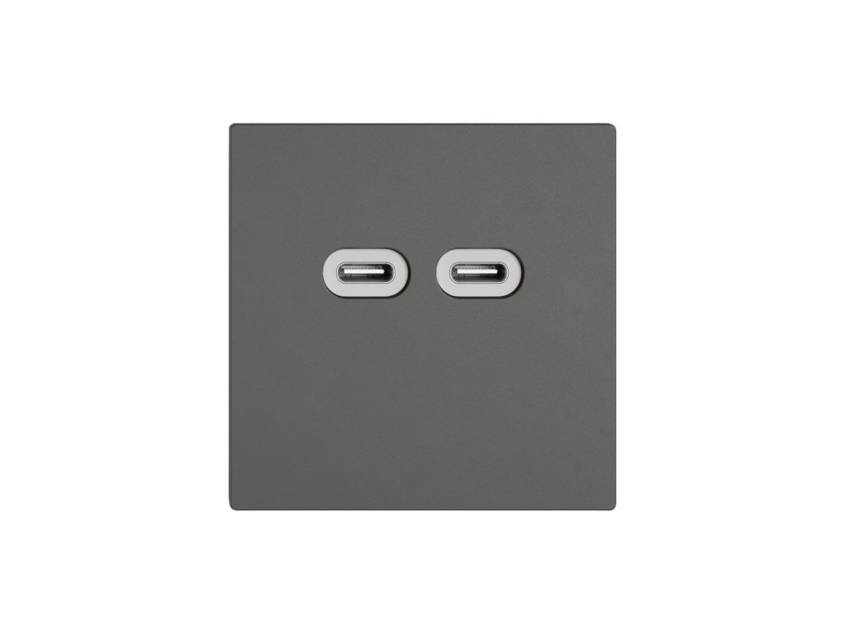 USB-Ladesteckdose EDIZIO.liv SNAPFIX® 230VAC 18W 2×USB Typ C dgu