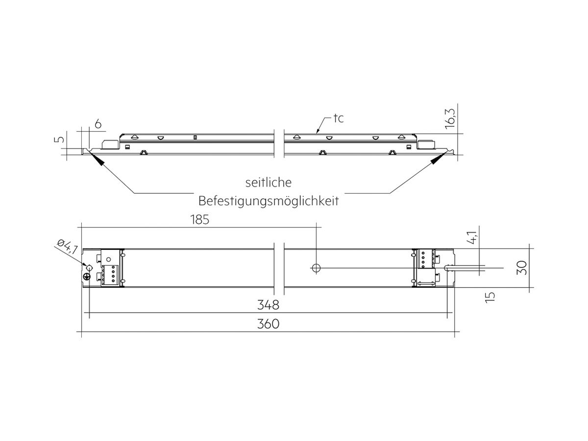LED-Betriebsgerät Tridonic 18.9…55W 15…54V 350…1050mA ON/OFF