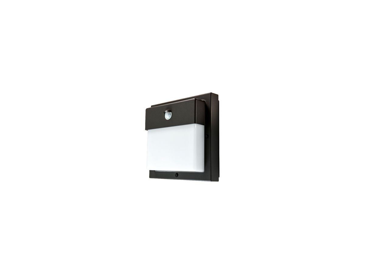 Wandleuchte SG Bassi PIR E27 1×15W IP65 240×240mm schwarz