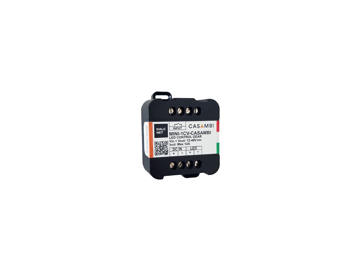 LED-Betriebsgerät DALCNET MINI-1CV-CASAMBI 12…48V DIM 44×57×25mm