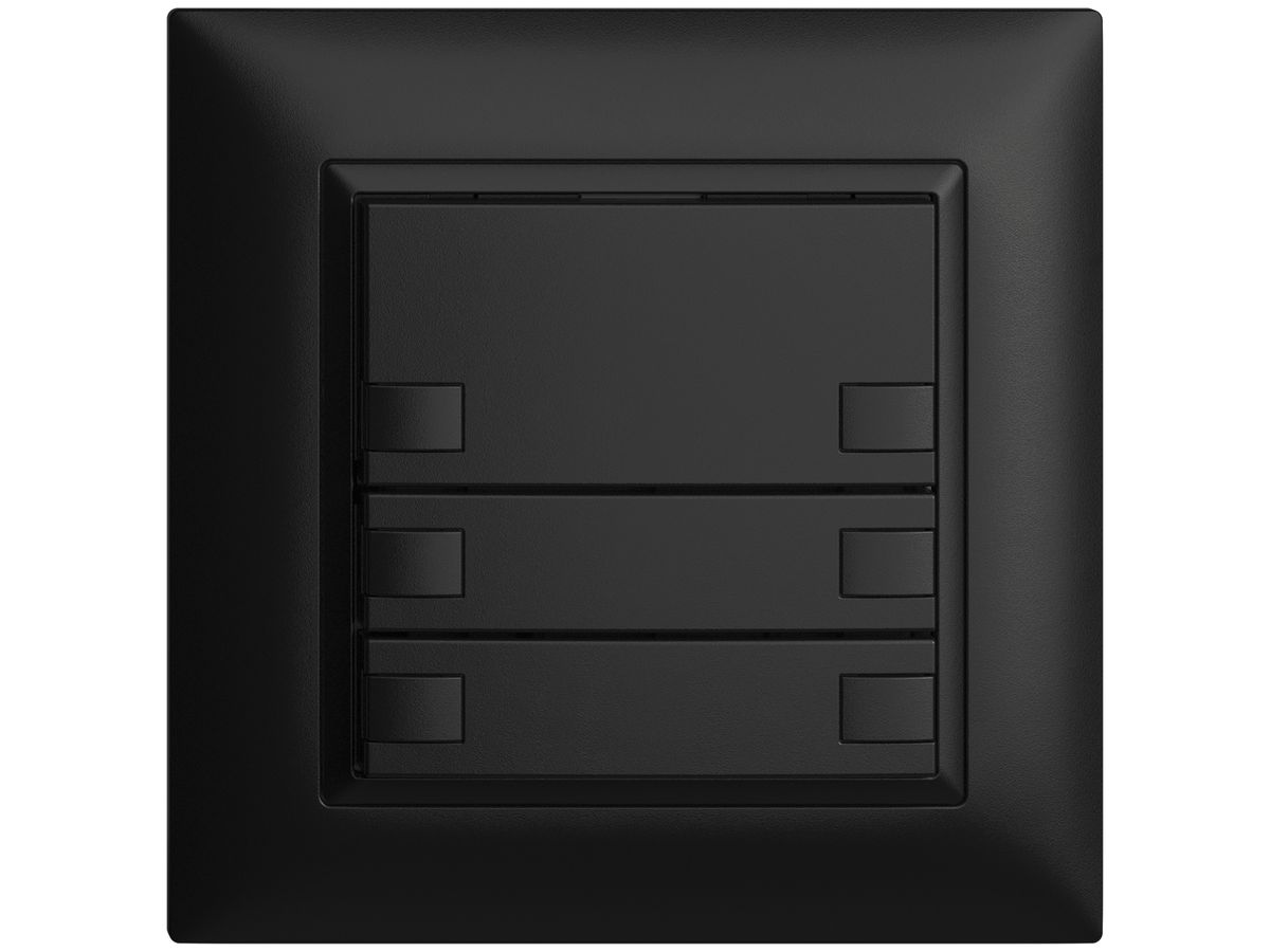 UP-Universaltaster 6×1T Schraubklemme EDIZIOdue schwarz, ohne LED