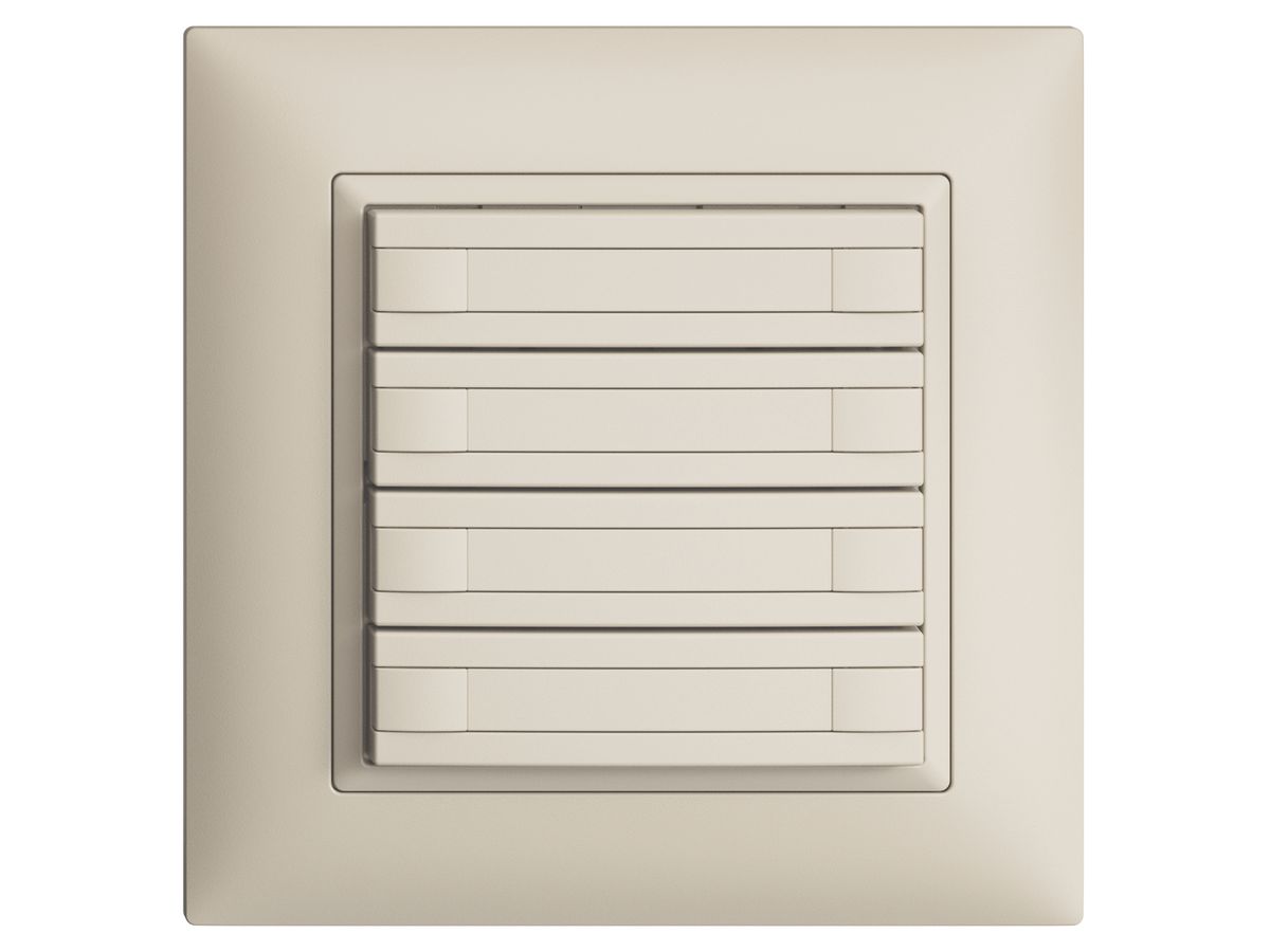UP-KNX-Taster RGB EDUE FMI, 250mW, o.LED, m.Papier, 8×Taste, 1×Tastenb., crema