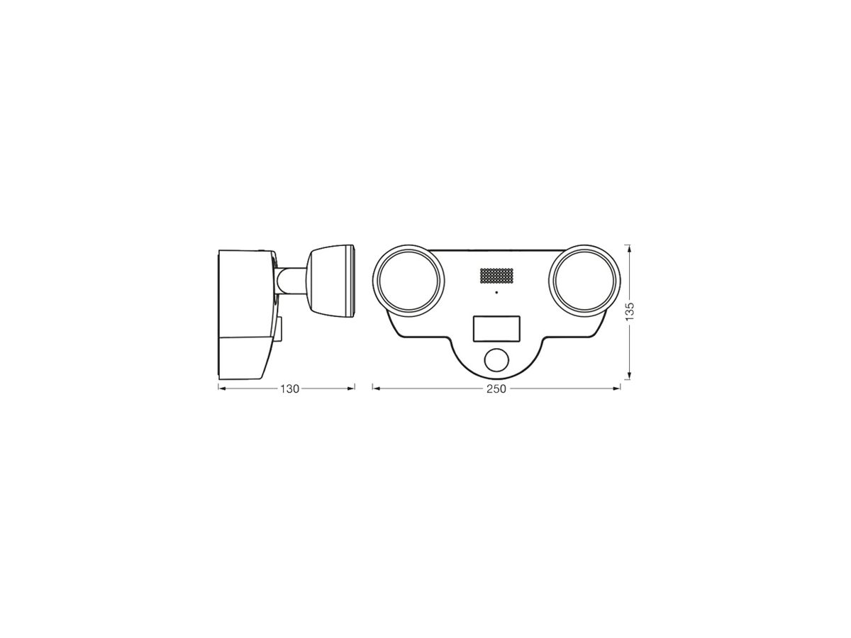 LED-Wandl.LEDVANCE SMART+ Multi Kamera PIR SEN 16W 900lm 3000K IP44 DIM grau