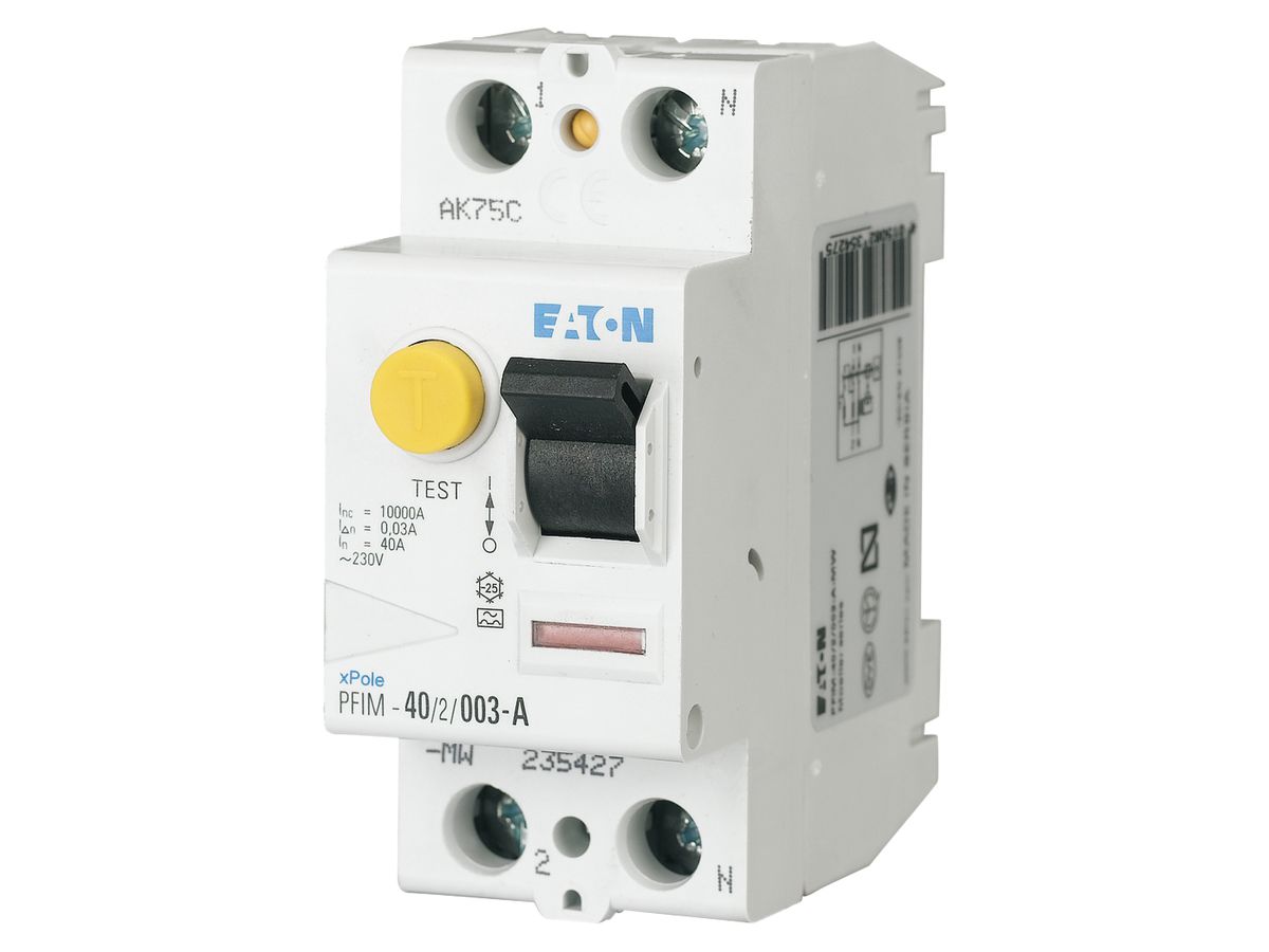 Fehlerstromschutzschalter Eaton PFIM 2P 40A 100mA Typ S