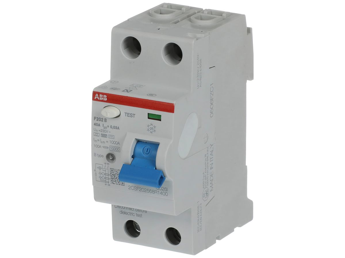 Fehlerstromschutzschalter proM compact 1PN Typ B, 40A 30mA 2TE kurzzeitverzögert