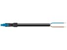 Anschlussleitung MINI 2×1.5mm² 16A 250V 1m Cod.I Buchse-freie Ende blau Cca
