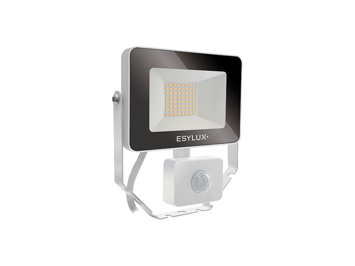 LED-Strahler ESYLUX AFL BASIC, 10W 4000K 1000lm 148×58×160mm IP65, weiss