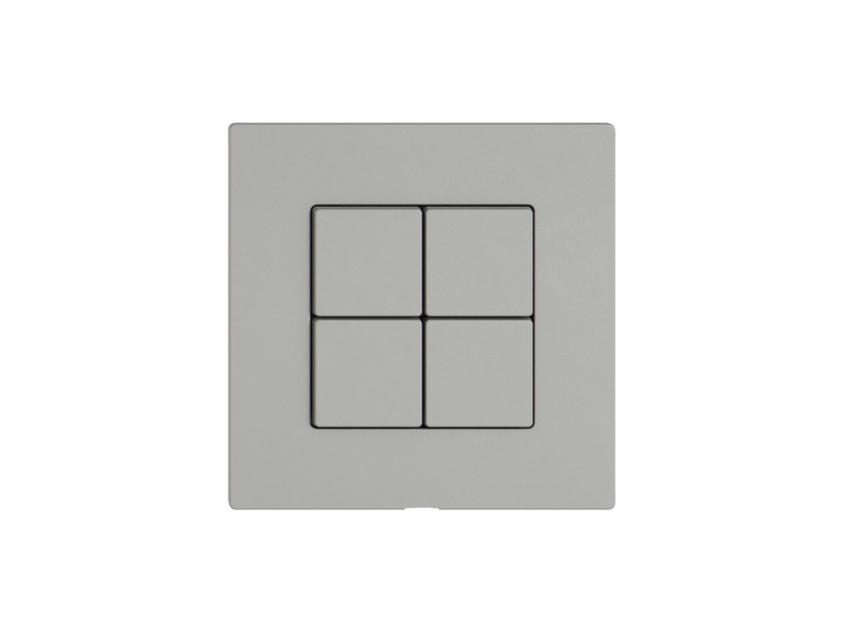 Abdeckset EDIZIO.liv KNX/Wiser SNAPFIX® Schalter/Taster f.4 Tasten hgu