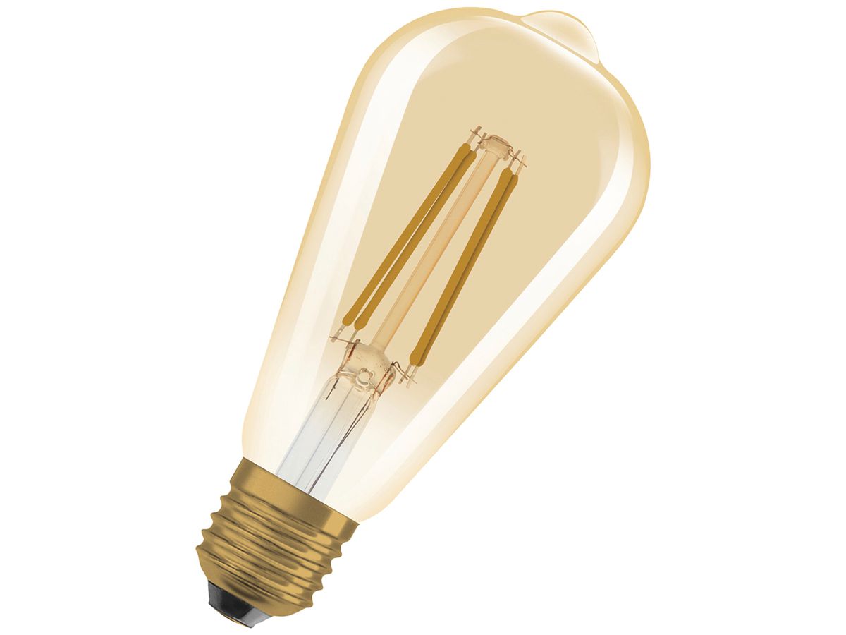 LED-Lampe Osram Vintage 1906 E27 7.2W 806lm 824 DIM Ø64×143mm Gold