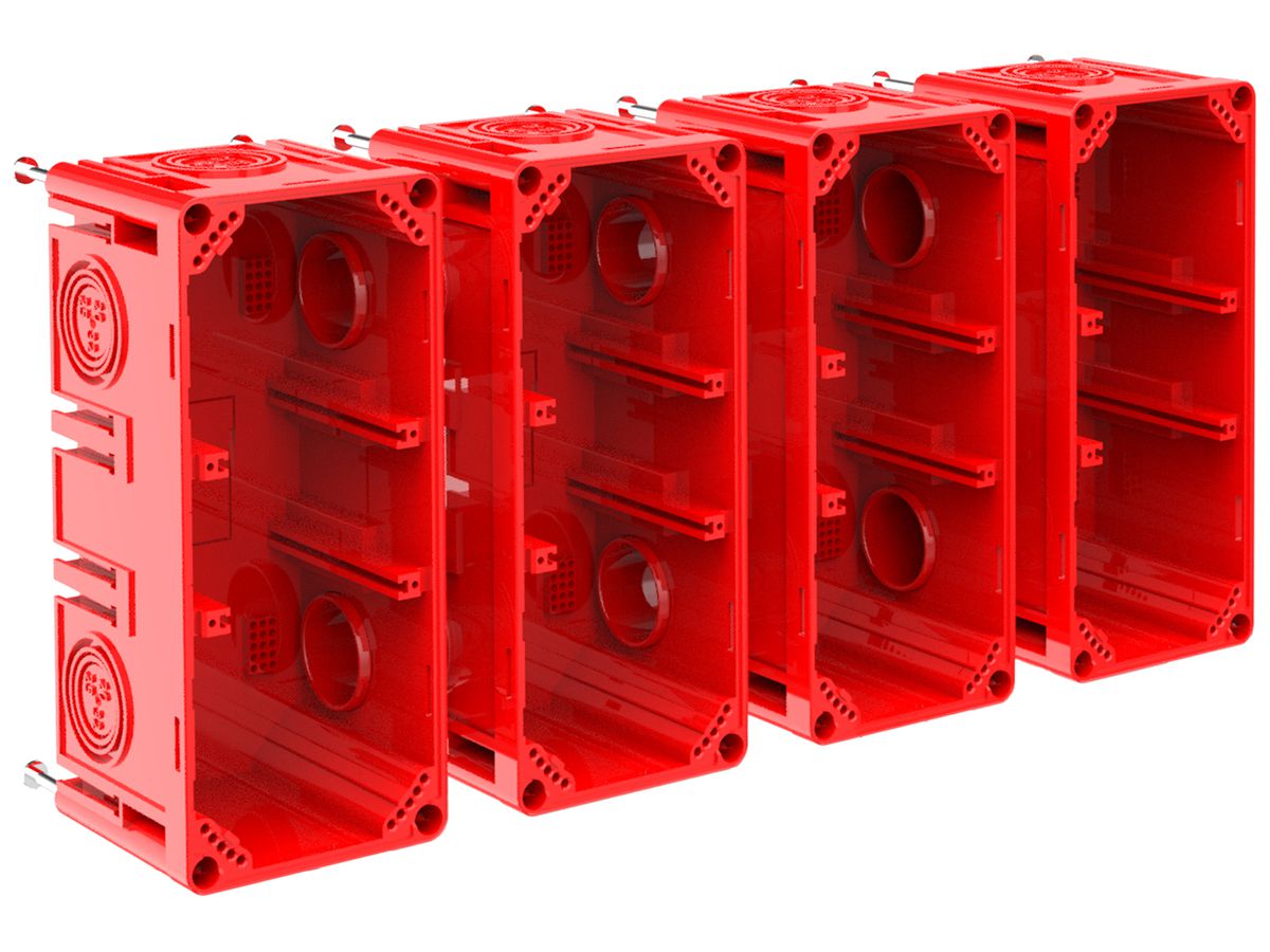 Schalungskasten CRALLO-LEU 378×178×73mm 4×2 Halogenfrei rot