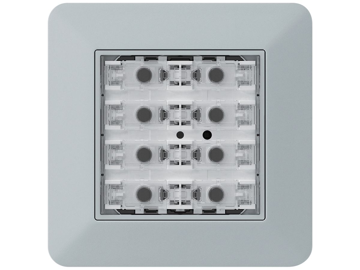 UP-Taster KNX KTR f.8×Tasten 8×Betätigungspunkte LED grau