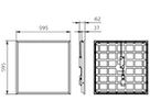 LED-Panelleuchte Philips RC132V OC 28.5W 3400lm 3000K 0.6×0.6m weiss