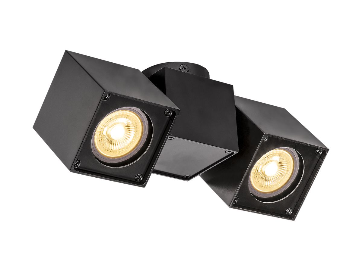 Decken-/Wandleuchte SLV ALTRA DICE DOUBLE CW GU10 2×50W 225×70×100mm schwarz