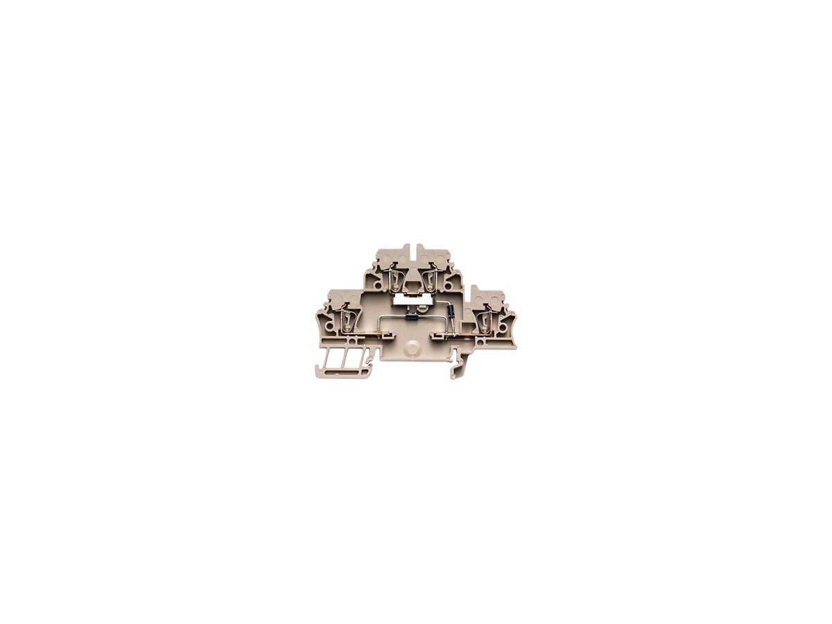 Bauelement-Reihenklemme Weidmüller ZDK 2.5/D/6 Zugfeder 2.5mm² Diode TS35 beige