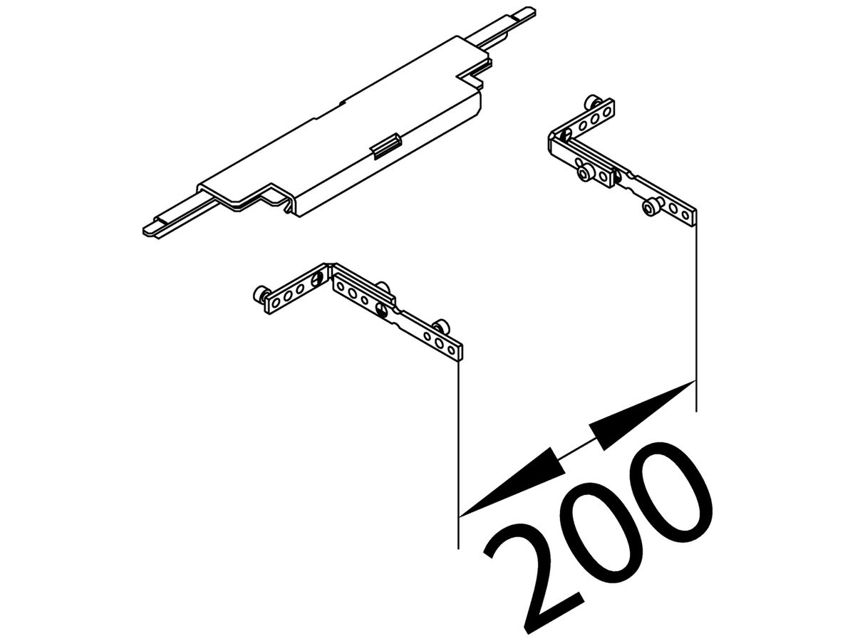 T-Stück tehalit BKG Adapter für Bodenkanal 200mm