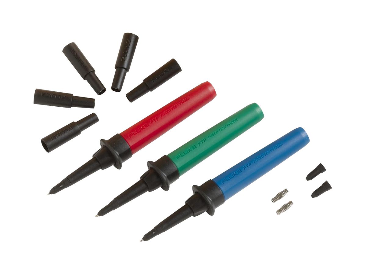 Messspitzen-Set Fluke FUSED blau rot grün