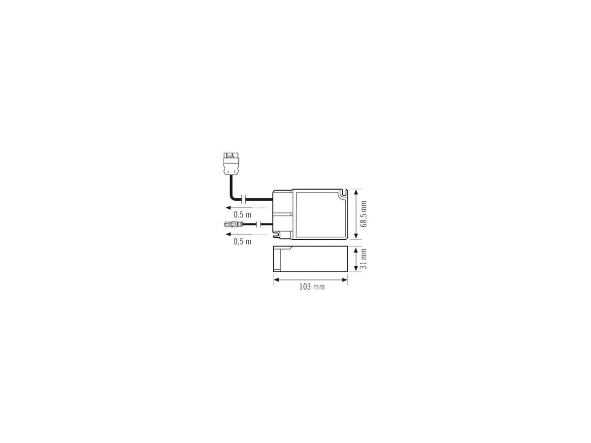 LED-Konverter ESYLUX DRIVER SET 32W 700mA RJ45 WAGO WINSTA DALI-2