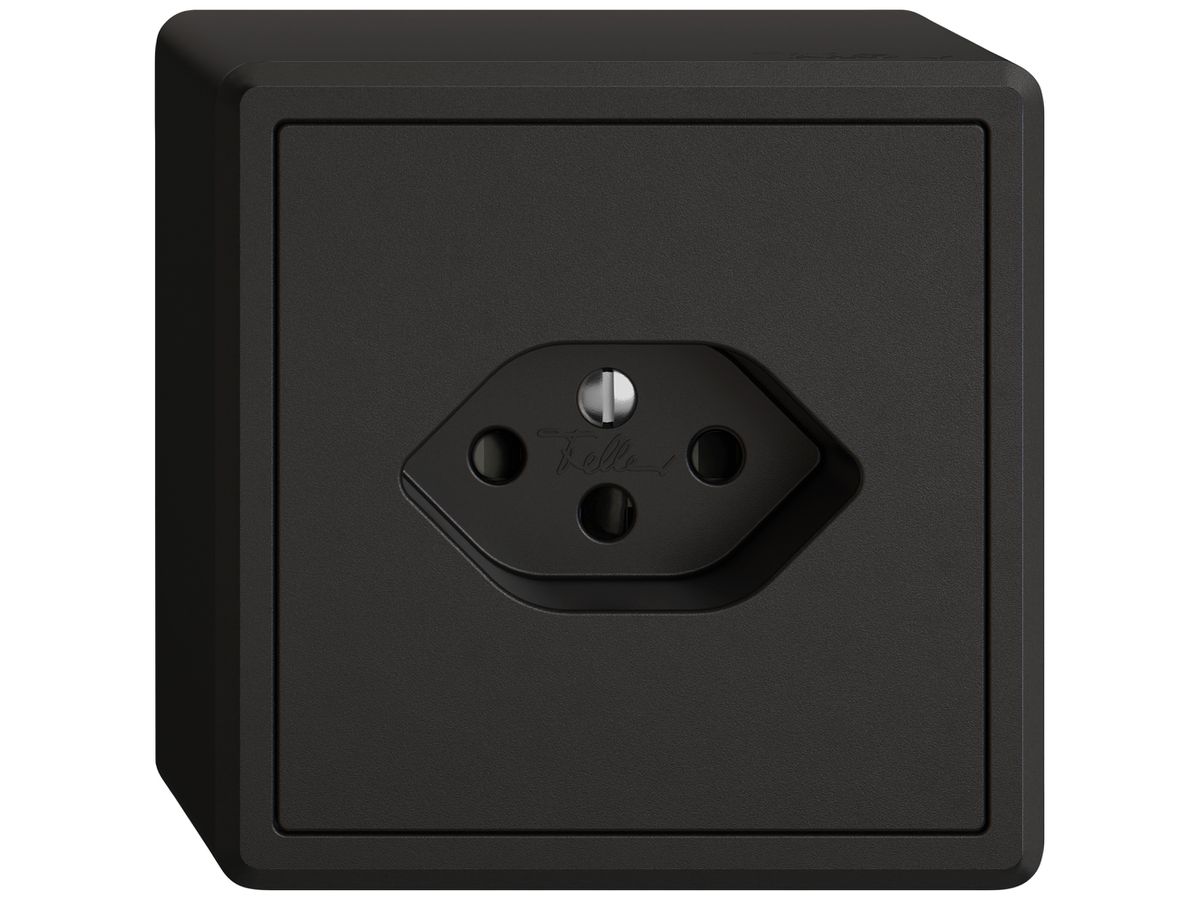 AP-Steckdose EDIZIO.liv SNAPFIX® 1×T13 mit Shutter sz