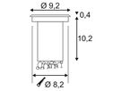 EB-LED-Bodenleuchte SLV DASAR HV Ø92mm 230V 5W 300lm 3000K IP67 Edelstahl