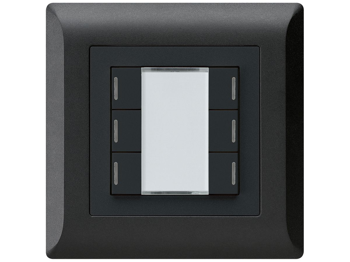 UP-Taster kallysto.line KNX 6×RGB LED s/e-link schwarz