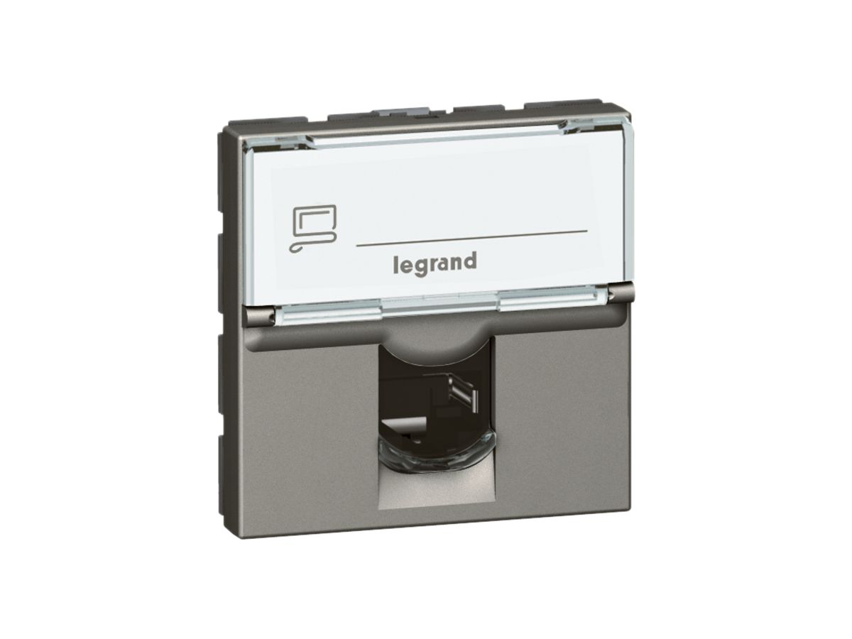 EB-Aufnahmeträger MOS 1×RJ45 magnesium für Keystone