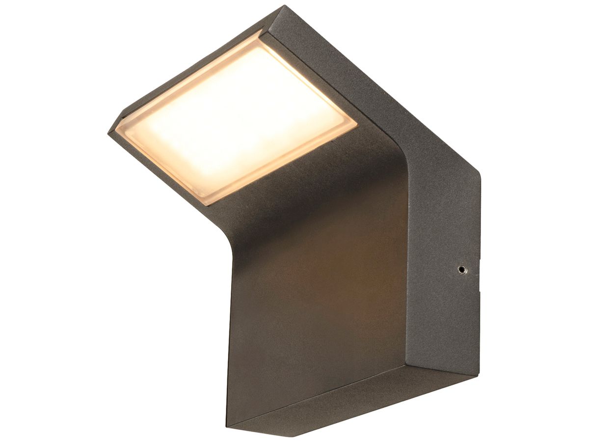 LED-Wandleuchte SLV ORDI 10W 700lm 822 IP65 DIM 118×180×162mm schwarz