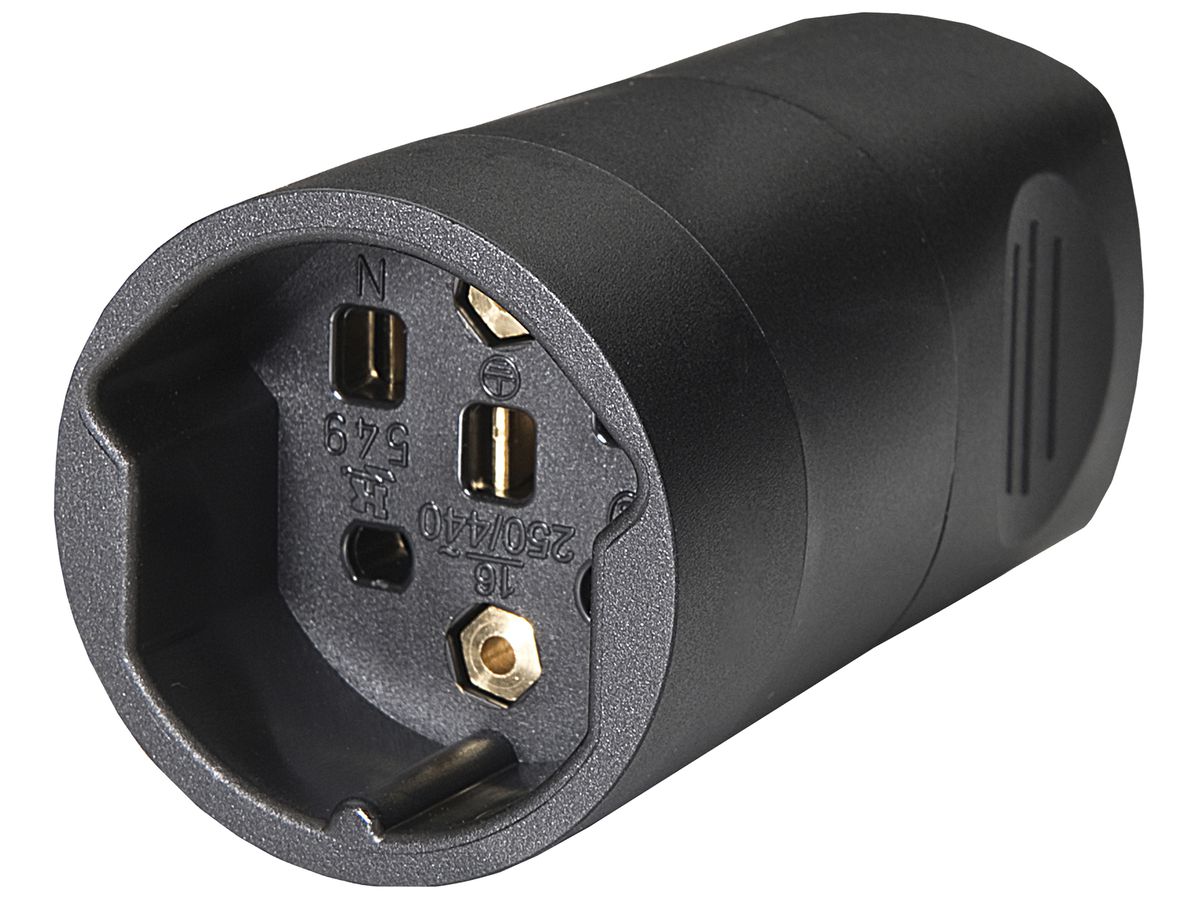 Kupplung ELBRO T25 schwarz 16A 400V