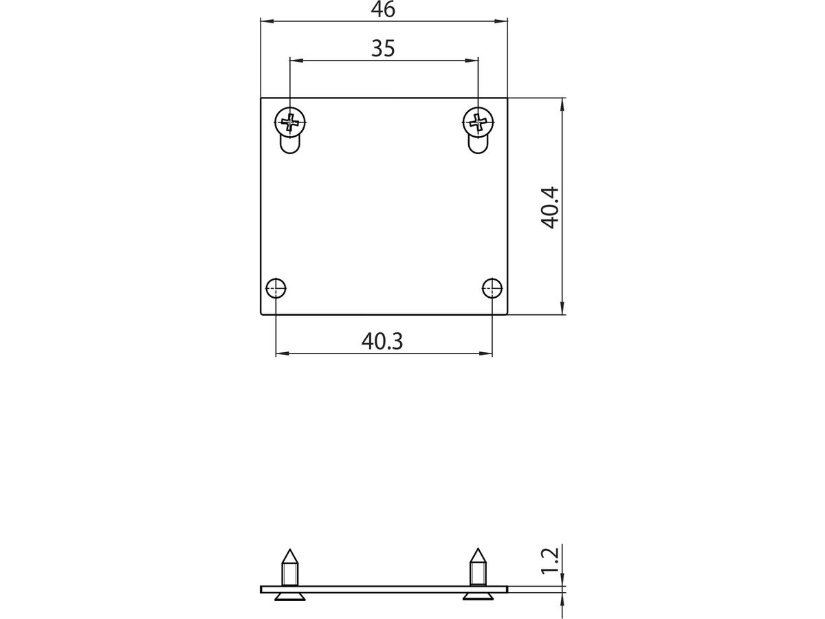 Endkappe Sylvania Lytespan 46×40×1mm Kunststoff weiss