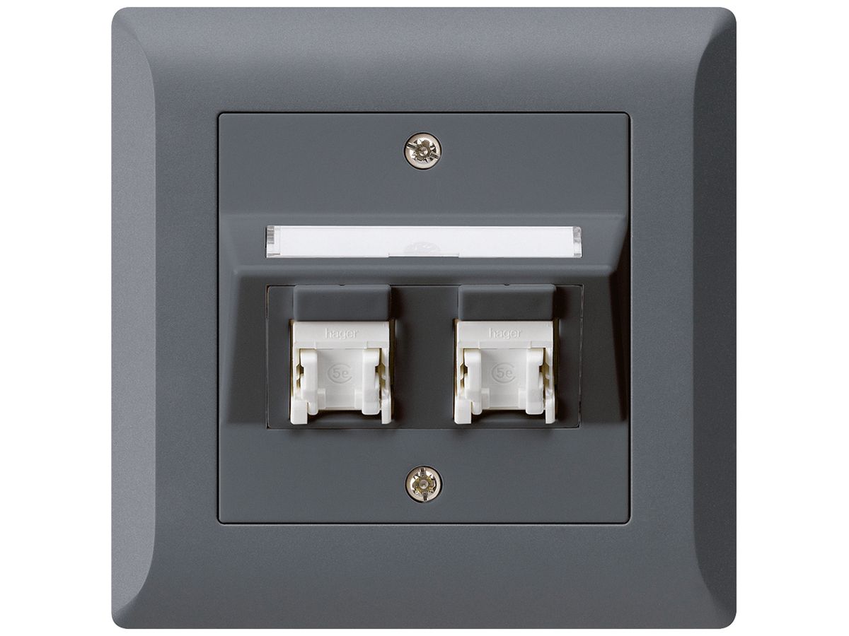 UP-Dose kallysto.line C Kat.5e 2RJ45/u anthrazit