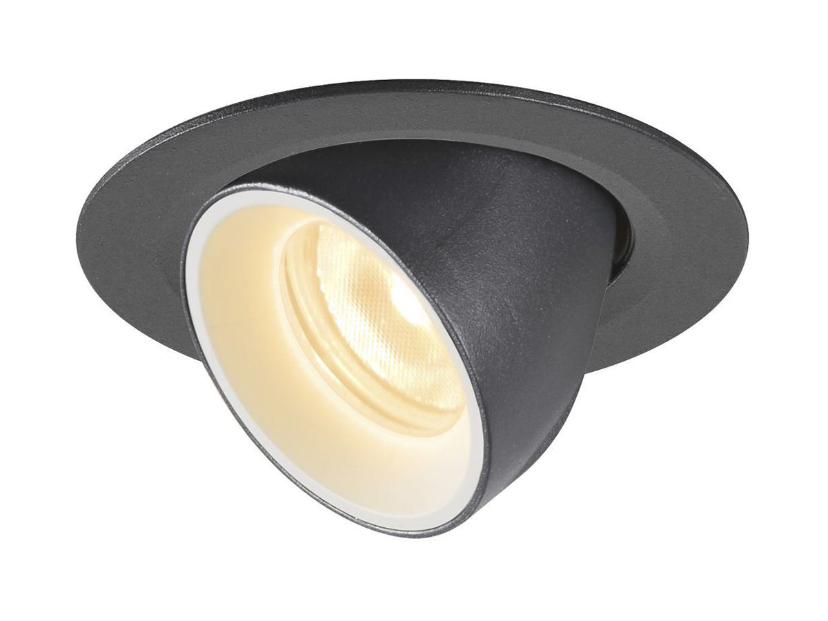 EB-LED-Downlight SLV NUMINOS GIMBLE XS, 7W 200mA 730lm 3000K 20° sz/ws
