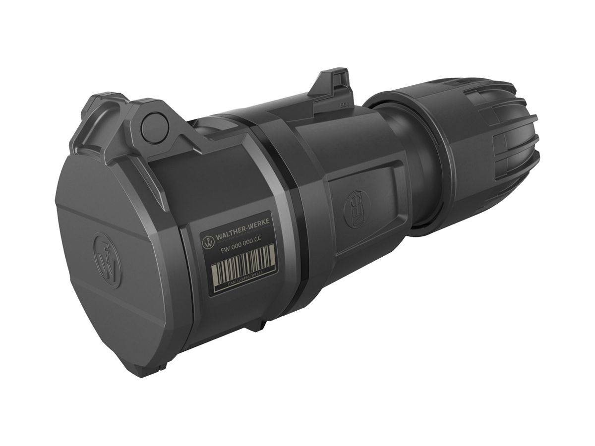 Kupplung CEE NEO 5P 32A 500V 7h schwarz IP54 schraublose Klemme