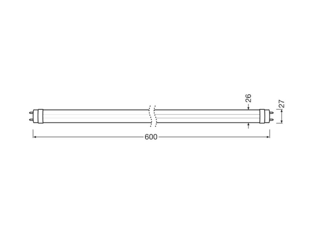 LED-Röhre LEDVANCE EXTERNAL G13 21V 7.3W 1100lm 840 603mm mattiert