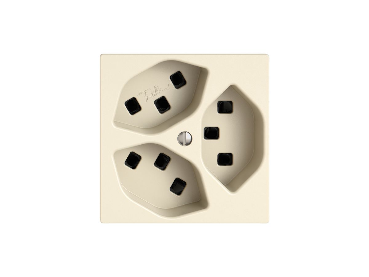 Steckdose EDIZIO.liv SNAPFIX® 3×T23 cr