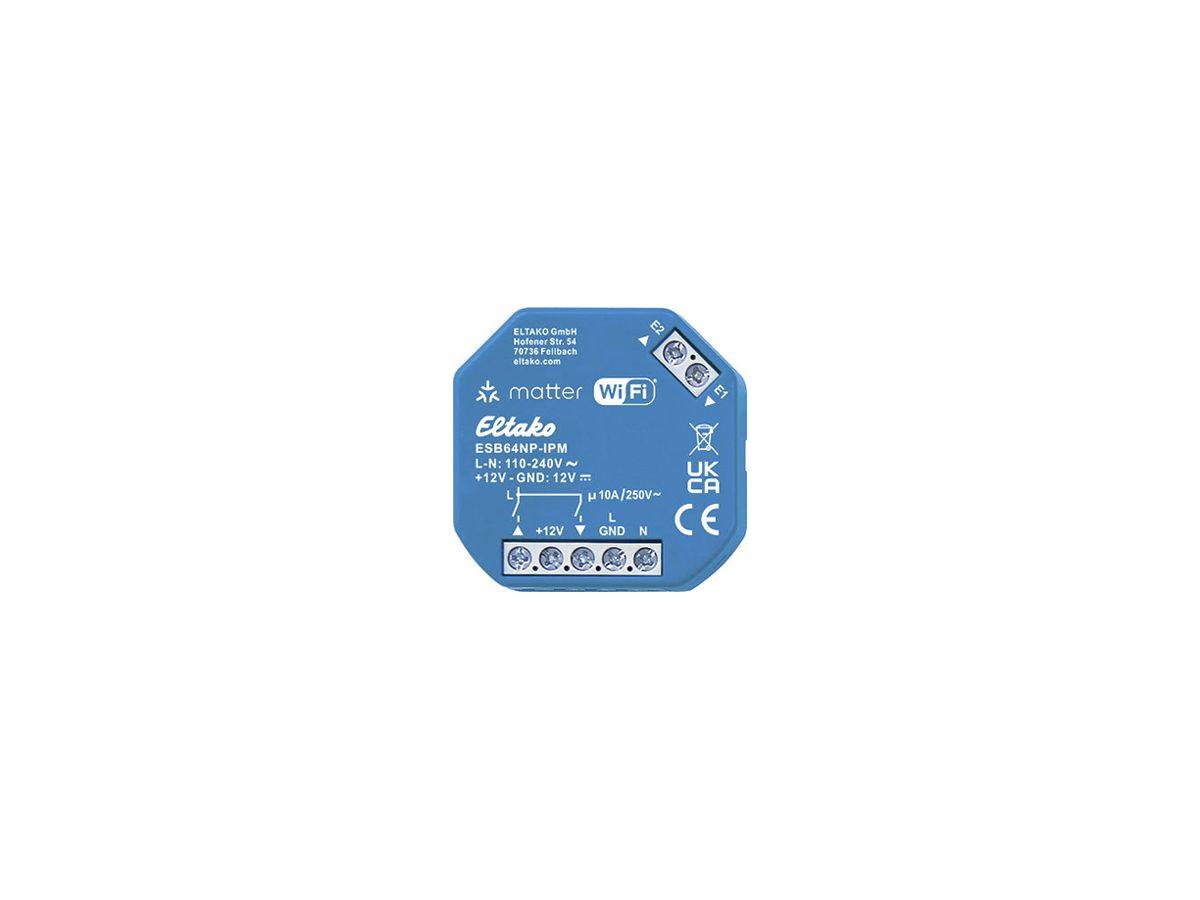 EB-RF-Jalousieaktor Eltako ESB64NP-IPM matter 1×10A 2000W AC 2×Eing